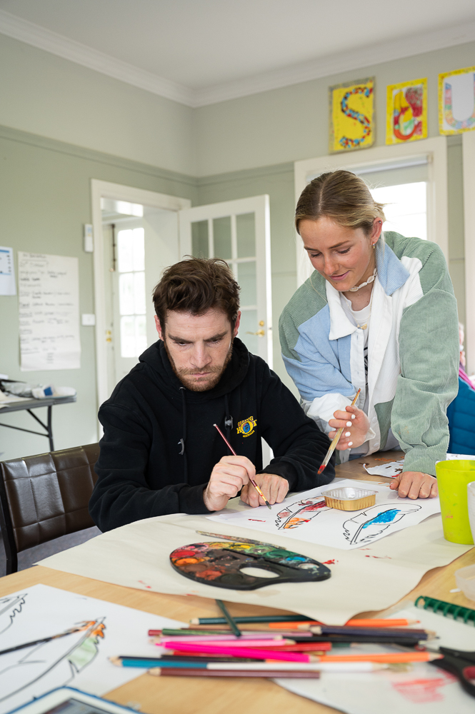 Pinarc customer enjoying art therapy in Ballarat